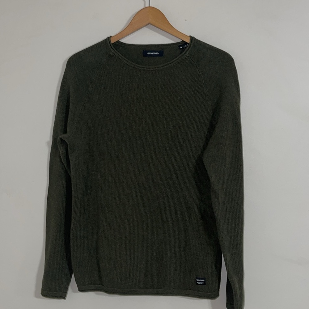 jack & JONES Men's green henley sweater large